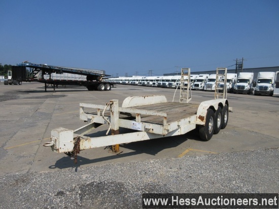 1989 PARKER 18' X 102&quot; TAG TRAILER, 18000 GVW, TRI AXLE, SPRING SUSP, 7.50-16 ON STEEL WHEELS, 