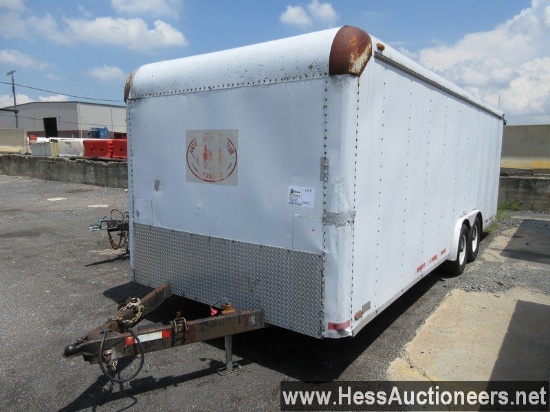 1988 BRITTON 22' X 96&quot; ENCLOSED TRAILER, 10400 GVW, T/A, SPRING SUSP, ST225-75R15 ON STEEL WHEE