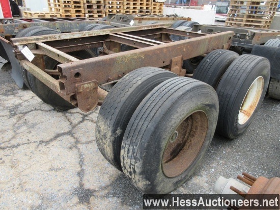 GREAT DANE TRAILER SUB FRAME, SPRING RIDE, AXLE AND SPRINGS - NOT COMPLETE, STOCK # 52374