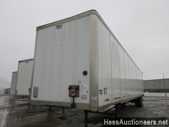 2008 WABASH 53' X 102&quot; VAN STORAGE TRAILER, 68000 GVW, T/A, AIR SUSP, 11R22.5 ON STEEL WHEELS, 