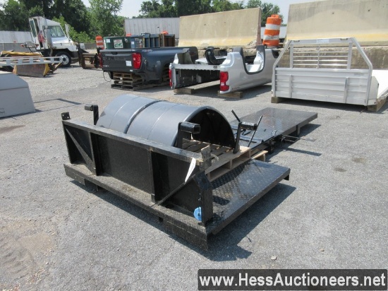 CUSTOM FLATBED TRUCK BODY FOR PICKUP TRUCK, TWO FENDER WELLS, HOLE FOR GOOSENECK BALL, ATTACHABLE ST