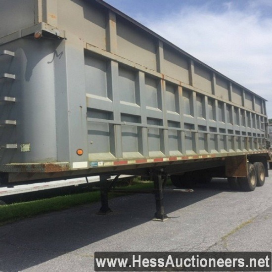 1974 STECO STEEL DUMP TRAILER, SELLING FOB MANCHESTER MARYLAND, SPRING SUSP, 11R22.5 ON SPOKE WHEELS