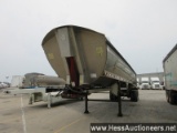 2001 ALUMATECH 39' L X 102" W HALF ROUND DUMP TRAILER, 68000 GVW, 9559 UNLADEN WT, T/A, AIR RIDE