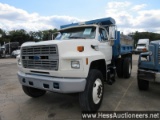 1988 Ford F80 Steel Dump Truck, 152212 Miles On Odo, 33000 Gvw, Ford 6 Cyl