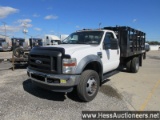 2009 Ford F550 Stake Body Truck, 132235 Miles On Odo, 19500 Gvw, 6500 Unlad