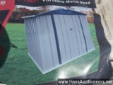 2021 Bastone Portable Metal Shed, 8' X 8' With 2 Doors With Lock, 4 Vents,