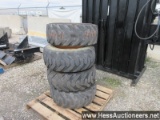 Set Of 4 Skidsteer Tires And Rims, 12-16.5 Nhs, Stock # 54431