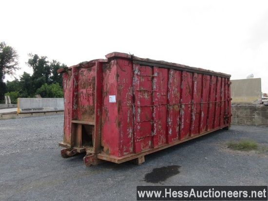 40 Yard Roll Off Container, 22' L, 96&#34; W, 7' H, Bowed Sides, Stock # 53