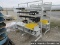 Rolling parts organizer with bins, 2 shelves, 72" w x 26" l x 78&