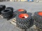 Set of 4 new 10-16. 5 sks332 tires on bobcat wheels, stock # 55002