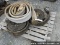 Four sections of 4" discharge hose with cam lok fittings, various leng