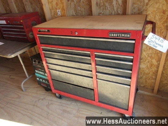 Pallet with craftsman toolbox with tools, stock # 54915
