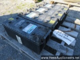 4 used batteries, condition unknown, 8" w x 20" l x 10" h, s