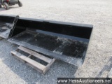 New 84" skid steer bucket, stock # 55005