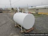Approximately 300 gal fuel tank with gasboy hand pump & counter, double