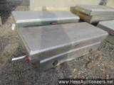 Weather guard aluminum single lid cross tool boxes for 8' pickup bed, stock