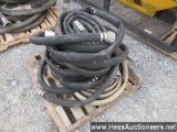 Six sections of 2" discharge hose with cam lok fittings, various lengt