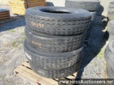 Set of bridgestone r280 11r22. 5 tires, stock # 55195