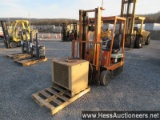 1979 toyota 10fbe13 forklift, 2066 hrs, 2000 lb, electric, 3 wheel cushion