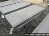 Weather guard aluminum single lid cross tool boxes for 8' pickup bed, stock