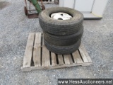 3 used 235/75r17. 5 tires and 1 steel rim, stock # 55825