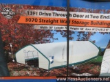 Storage shelter, 70' x 30' , package damaged in transit, item complete and