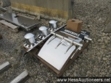 Pallet with 2 quarter fenders, kenworth visor, 3 hubcaps, stock # 55212