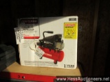 Craftsman 3 gallon air compressor, new in box, 135 max psi, 1 hp electric m