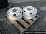 2 - 22. 5 steel wheels, stock # 55880