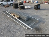 Chain link fence, 8'h, 20' l, 2 doors/gates (4 x 12), stock # 55876