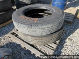2 - 10r22. 5 used tires, stock # 55189