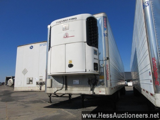 2010 utility 3000 r 53' x 102 reefer trailer, 65000 gvw, t/a, 20k lb each a