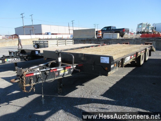 2008 towmaster 10 ton tag trailer, title delay, 25900 gvw, t/a, spring susp