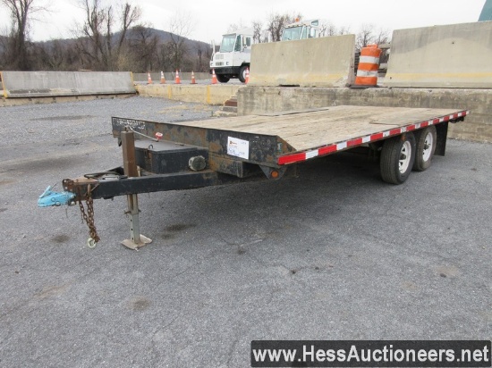 2008 PEQUEA DECK OVER FLATBED TAG TRAILER