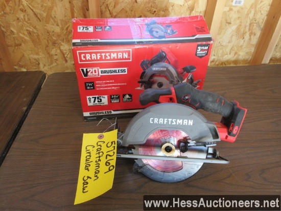 CRAFTSMAN 7 1/4&#34; CIRCULAR SAW,  BRUSHLESS, CORDLESS, NO BATTERY, CONDIT