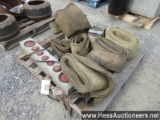 SKID OF VARIOUS SIZE STRAPS AND TOW STRAPS, STOCK # 58320