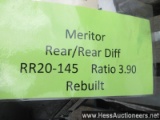 MERITOR REBUILT REAR/REAR DIFFERENTIAL, 3.90 RR RATIO, RR20-145, 40" W,