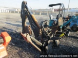 BRADCO 611 BACKHOE ATTACHMENT FOR SKID LOADER, INCLUDES 3 BUCKETS, 82"