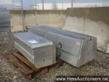 SET OF TOOL BOXES, 2 SIDE 88" L X 21" H AND 1 BED BOX 48" L X 2