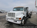 1997 INTERNATIONAL 4700 FLATBED TRUCK, HESS REPORT IN PHOTOS, 686986 MILES
