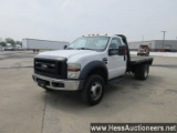 2008 FORD F450 FLATBED TRUCK, HESS REPORT IN PHOTOS, 249352 MILES ON ODO, 1