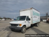 2003 FORD E450 16' BOX TRUCK, 186876 MILES ON ODO, 14050 GVW, FORD TURBO PO