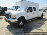 2002 FORD F350 1 TON 4X4 PICK UP TRUCK, 306200 MILES ON ODO, 11500 GVW, FOR