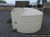 1000 GALLON POLY TANK, 88" W, 52" H., STOCK # 59508