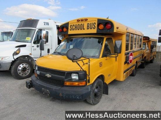 2012 CHEVROLET EXPRESS SCHOOL BUS, 147558 MILES ON OD, 14200 GVW, DURAMAX 8
