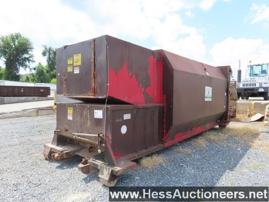 SEABRIGHT 35 YARD SELF CONTAINED COMPACTOR, 96"W X 22'L X 106"H. STOCK # 61