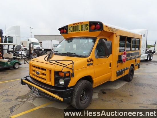 2008 FORD E350 SCHOOL BUS, 165243 MILES ON OD, 9600 GVW, FORD 8 CYL ENGINE,