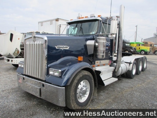 2000 KENWORTH W900 TRI-AXLE DAYCAB, TITLE DELAY, HESS REPORT IN PHOTOS, 484