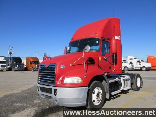 2015 MACK CXU612 S/A DAYCAB, HESS REPORTS IN PHOTOS,645294 MILES ON OD, 645