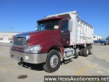2004 FREIGHTLINER COLUMBIA TRI-AXLE ALUMINUM DUMP TRUCK, RECONSTRUCTED TITL
